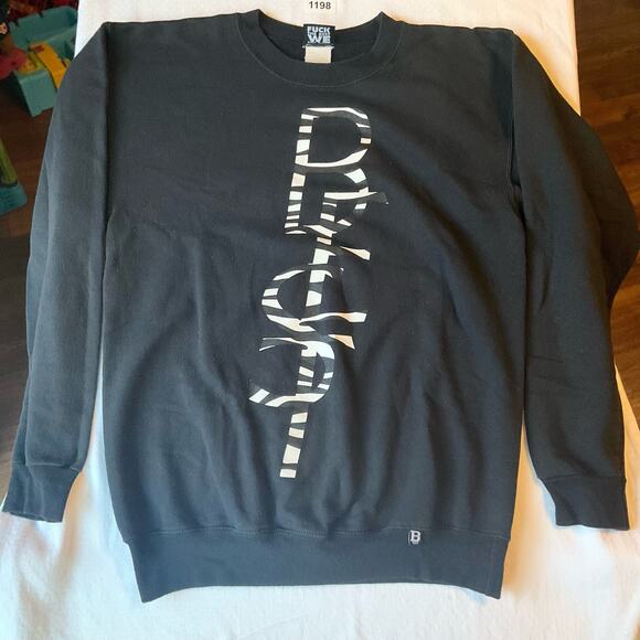 Breezy Excursion Men’s Long Sleeve Sweater size S, Black, F The Rest We The Best - Picture 1 of 8